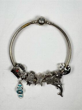 Princess Cruises Line Silver-Tone Charm Bracelet with Nautical & Animal Charms